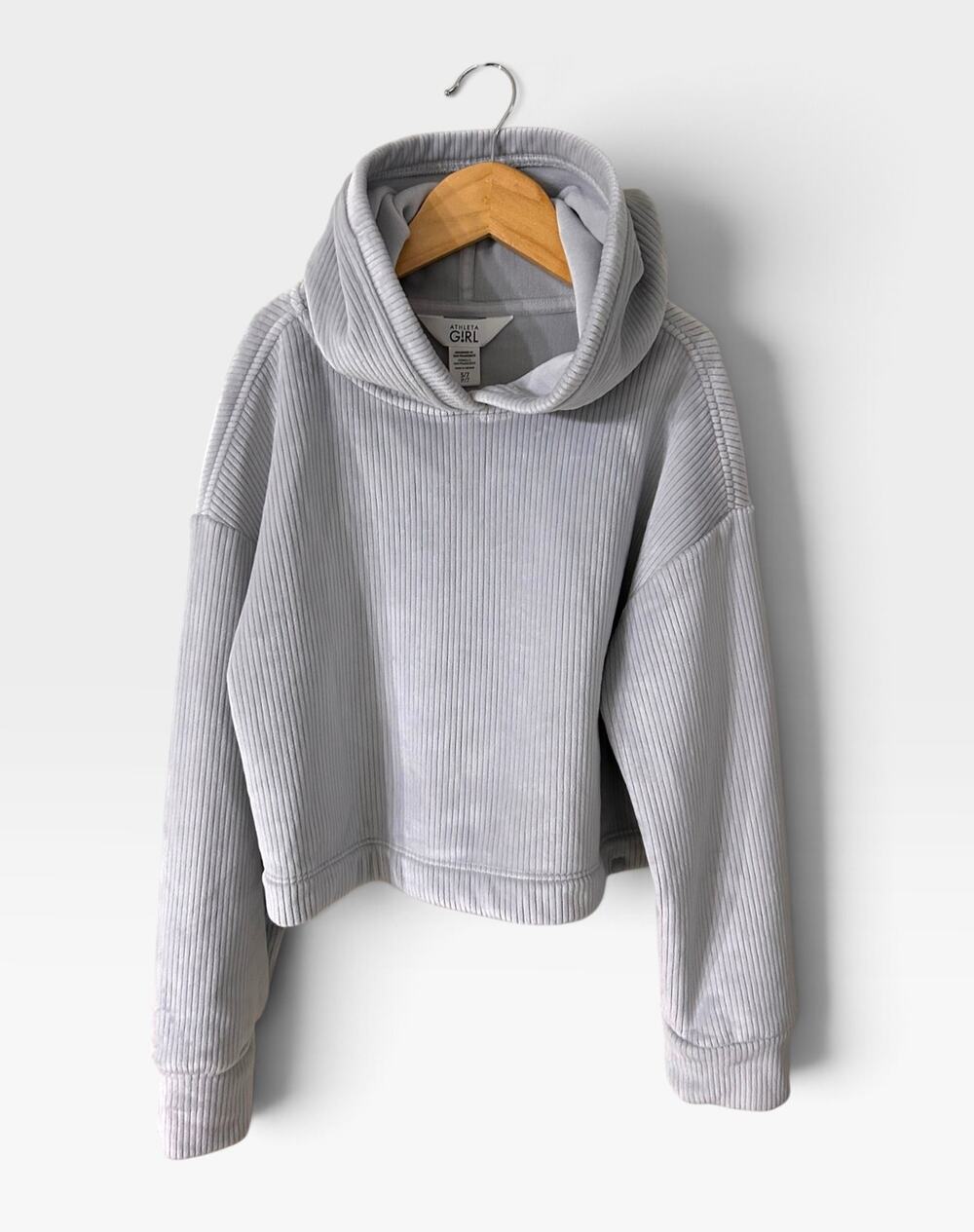 Athleta Girl Cozy Ribbed Hoodie, Size 7